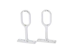 sourcing map Armoire de Rangement vÃªtements Hanging Rail Tuyau Ovale Prend en Charge Ton Argent 2pcs