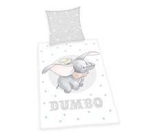 Herding Disney Dumbo Parure de Lit Réversible, Housse de Couette 135 x 200cm, Taie dOreiller 80 x 80cm, Coton/Renforcé