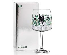 Karin Rytter Gin Ginglas Gin RITZENHOFF en verre cristal 700 ml avec véritable platine