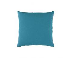 LINUM Annabell Housse de Coussin, Coton, Bleu Canard, 40 x 40 cm