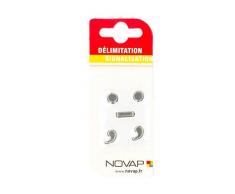 Novap - Caractere autocollant en relief ;; hauteur 40 mm - Argent