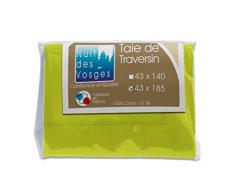 Nuit des Vosges 2172522 Cotoval Taie de Traversin Uni Coton Vert Moutarde 43 x 185 cm