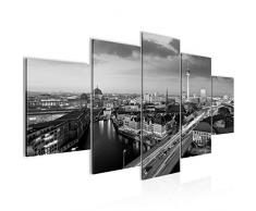 Tableau decoration murale Ville de Berlin - XXL Impression sur Toile Salon Appartment 5 Parties - prÃªt Ã accrocher - 605153c