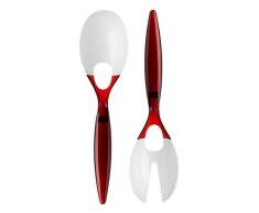 Premier Housewares 0805301 CuillÃ¨re et Fourchette Ã Salade Plastique Rouge/Blanc