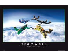 Empire Poster Skydivers + Accessoires de Fixation Multicolore