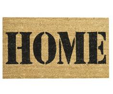 Jute & Washamat Paillasson ImprimÃ©, Co Paillasson en Coco et PVC, Beige, 40Â x 60Â cm