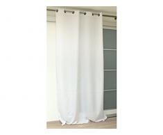 Soleil dOcre Rideau Rideau ÃÂ ÃÂ Oeillets Infroissable Polyester Blanc 135 x 250 cm