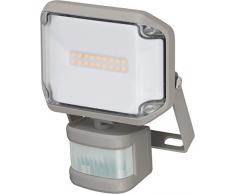 Brennenstuhl Projecteur AL 1000 P LED 10W Avec Détecteur de Mouvement Infrarouge (1060 lumen, pour montage mural, lampe LED SMD OSRAM très claire, Utilisation en intérieur et en extérieur IP44), Gris