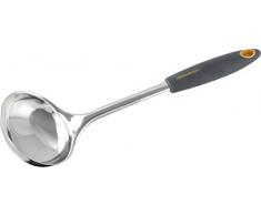 Fackelmann 25200 Louche Soft 31cm Gris/Orange/Argent, Acier Inoxydable, 31 x 9,4 x 6 cm