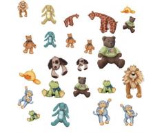 RoomMates Stickers muraux repositionnables Enfant Animaux cÃ¢lins