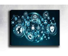 Bonamaison Peinture sur toile, multicolore, 70 x 100 cm - Conçu et fabriqué en Turquie