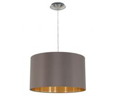 Eglo 31603 Suspension maserlo Diamètre 38 cm, or de parasol, Cappucino/Nickel mat acier
