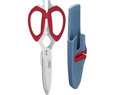 Colourworks CWBREKSCIRED Ciseaux de cuisine multifonction 10 en 1 en acier inoxydable