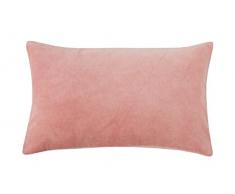 Blanc des Vosges Pacha Housse et coussin Velour de coton Poudre 30 x 50 cm