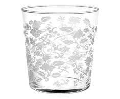 Pasabahce 42240Â dec Provence Gobelet en Verre, 36Â cl, Transparent/Blanc Lot de 6