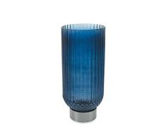Villa DEste Home Tivoli Deco Vase cylindrique Base Argent, Bleu, Non