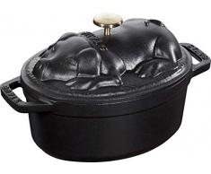 Staub 40500-171-0 Cocotte Cochonnet Fonte Noir mat 17 cm