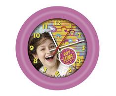 ARDITEX WD11088 Horloge Murale sous Licence Soy Luna 25x25cm, Plastique, Rose, 25 x 3 x 25 cm