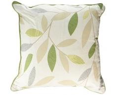 Fusion Coussin Motif Bois de hÃªtre 100Â % Coton, Coton, Green, 43x43 cm Filled Cushion