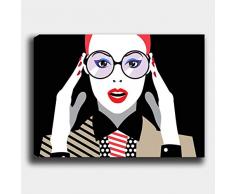 Bonamaison Peinture sur toile, multicolore, 70 x 100 cm - Conçu et fabriqué en Turquie