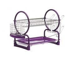 Premier Housewares 0509680 Ãgouttoir à Vaisselle de 2 Niveaux Plastique Violet