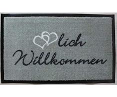 La Finesse Paillasson Nylon/PVC Noir/Gris, One