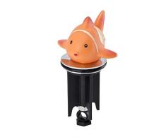Wenko 21455100 Pluggy 3D Clown Fish Bouchon de Lavabo Dimensions 6 x 6 x 13 cm