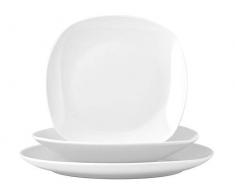 Home 8142400 Nova Service de Table en Porcelaine de 18 piÃ¨ces Blanc
