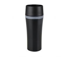 Emsa 514179 TRAVEL MUG FUN, Mug isotherme fermeture par pression Quick Press, 100% hermétique, 360 ml, Noir/Anthracite
