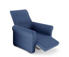 PETTI Artigiani Italiani - Housse de Fauteuil, Housse de Fauteuil Relax (80 Ã 100 cm), Elastique, Bleu, 100% Made in Italy