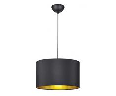 Trio Leuchten 308200179 Lampe suspendue, MÃ©tal, Schwarz Matt/Gold