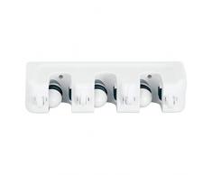 MSV 100058 Accroche balais PM/Longueur : 20 cm/Largeur : 10 cm, Plastique, Blanc, 35 cm