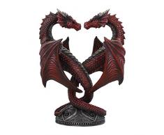 Nemesis Now Photophore en Forme de cÅur Dragon Anne Stokes Ãdition Valentin Rouge 23 cm Résine Taille Unique