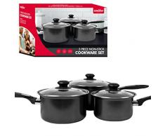 Anika Lot de 3 casseroles antiadhésives