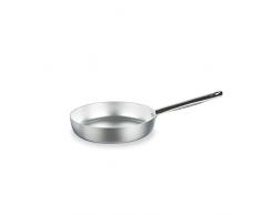 Pentole Agnelli Autocuiseurs agneaux PoÃªle Lisse Aluminium avec Manche Tubulaire en Acier Inoxydable 26 cm Argent