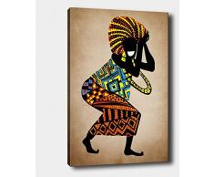 Bonamaison Peinture sur toile, multicolore, 70 x 100 cm - Conçu et fabriqué en Turquie