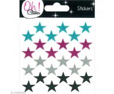 Oh ! Glitter Stickers pailletés STO101, Autre, Noir, 10 x 12.5 x 0.2 cm