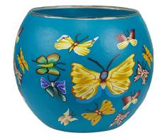 Him CC27 Papillon Photophore Verre Multicolore