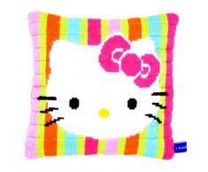 Kit coussin au point lancé Hello Kitty Rayés