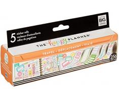 Unbekannt Roll Travel Happy Planner Autocollant, Multicolore