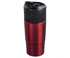 Xavax Gobelet isotherme Everyday (pour boissons chaudes et froides, Ã double paroi, bouchon Ã vis, tasse Ã cafÃ© Ã emporter, 400Â ml) Rouge