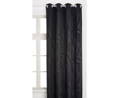 Style Decor 2110.BR Oxford Panneau Rideau Ã Åillets Occultant Noir 1 x 140 x 240 cm