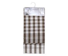 Soleil dOcre 712036 Vichy Lot de 2 Torchons Jacquard Coton Ecru 50 x 70 cm