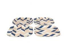 Cambridge CM06555 Balance Lot de 4 assiettes carrxe9es en bambou respectueuses de lenvironnement 24 cm