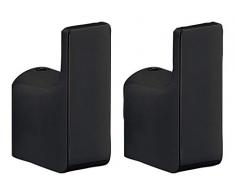 Gedy Pirenei Lot de 2 cintres en Laiton Noir 2 x 3,3 x 5,3 cm