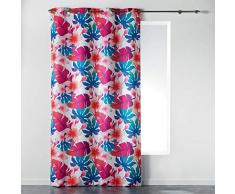 douceur dintÃ©rieur rideau a oeillets 140x260 cm polyester fun flowers blanc