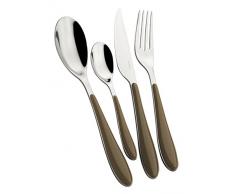 Bugatti GGTA-023F50 Ménagère 24 Pièces Gioia Tabac, San/Acier INOX 18/10