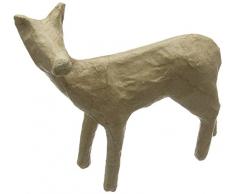 Efco PappArt Figurine cerf Debout, Papier Mache, Marron, 16Â x 4Â x 15,5Â cm