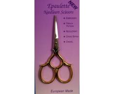 outil Tron 3Â 1/2/1,27Â cm plaquÃ© or Epaulette Needle Art ciseaux