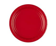 Amscan 8 Assiettes Rouges